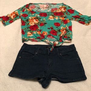 floral crop top